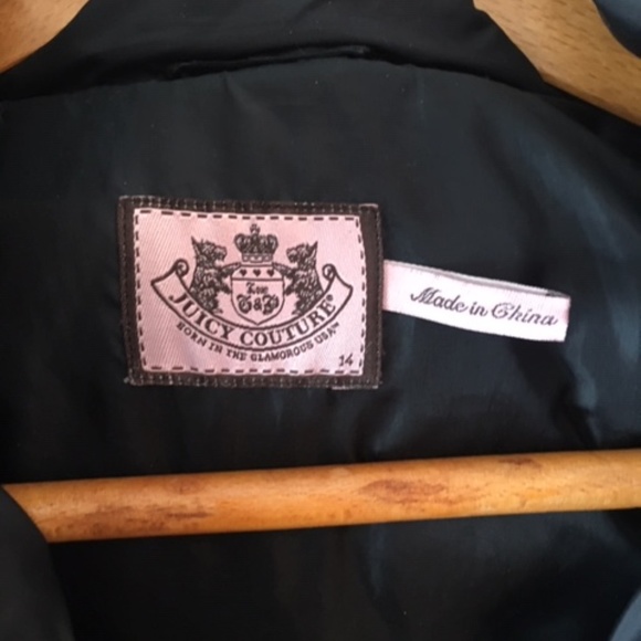 Juicy Couture Girls down hooded puffer Jacket - Picture 3 of 4